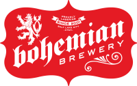 bohemian red lagers crest logo